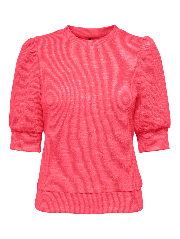 Onlrie S/s Puff Top Cs Jrs - Koraal Rood