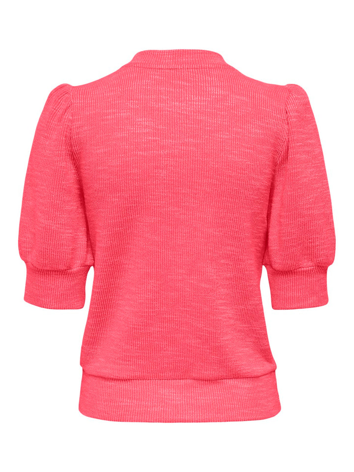 Onlrie S/s Puff Top Cs Jrs - Koraal Rood