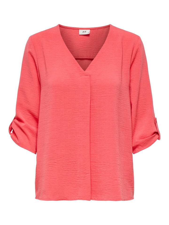 Jdydivya 3/4 Top Wvn Noos - Koraal Rood