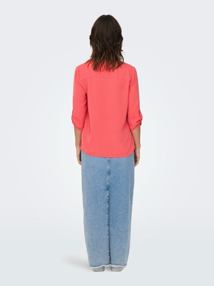 Jdydivya 3/4 Top Wvn Noos - Koraal Rood