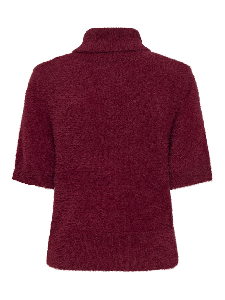 Onlpiumo Ss Highneck Knt - Wijnrood