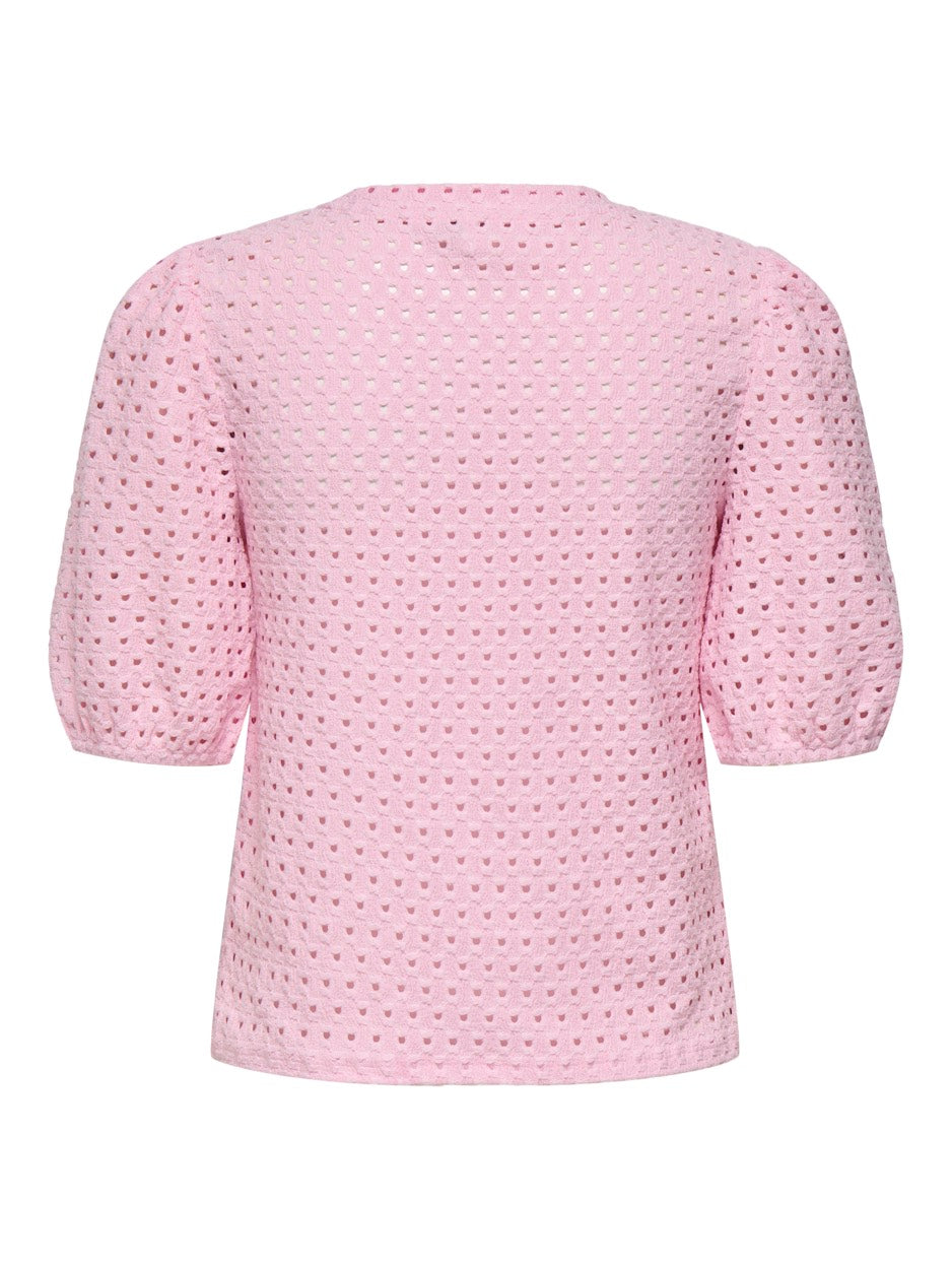 Onlelisa S/s O-neck Top Box Jrs - Roze