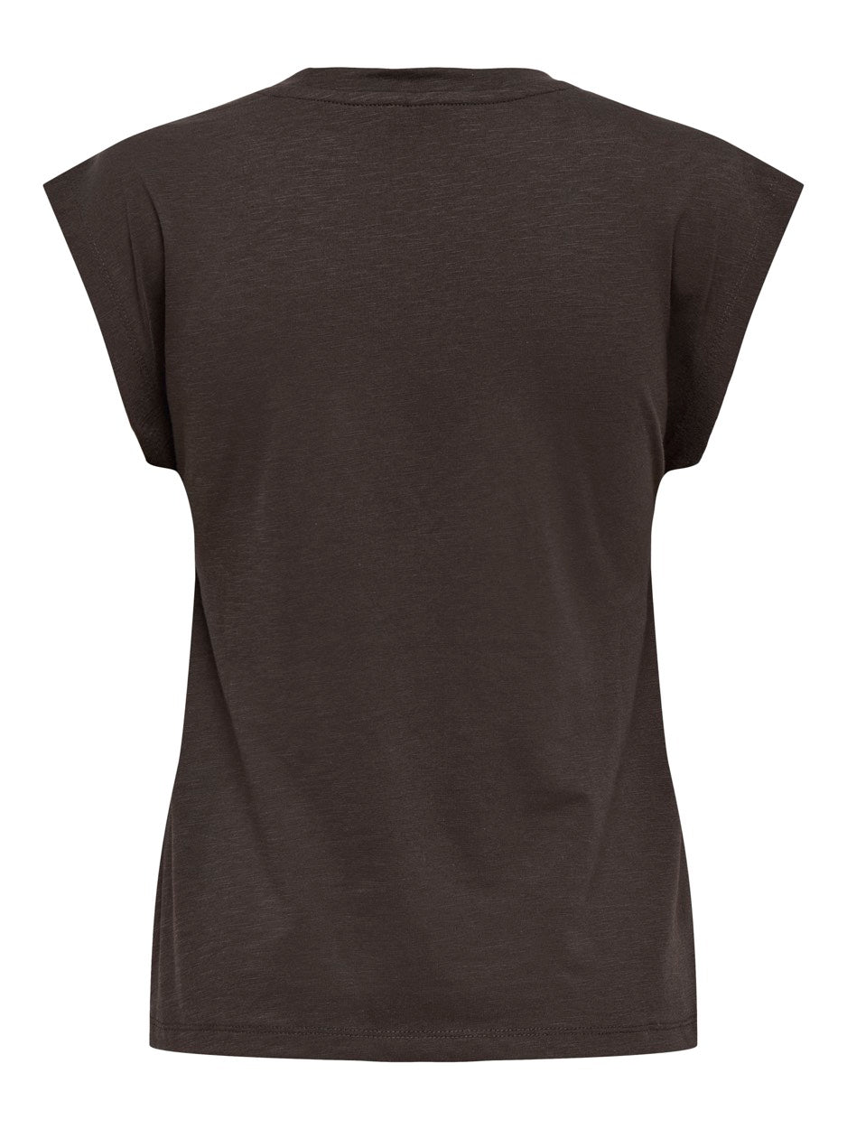 Onldelia S/l O-neck Mix Top Box Jrs - Bruin