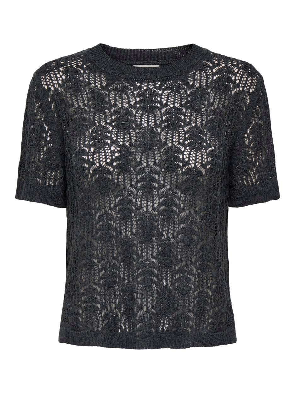 Jdykofi Bayo S/s O-neck Pullover Kn - Steel