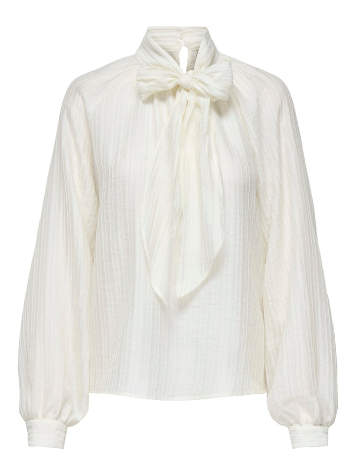Jdynorma L/s Bow Top Wvn - Off-white