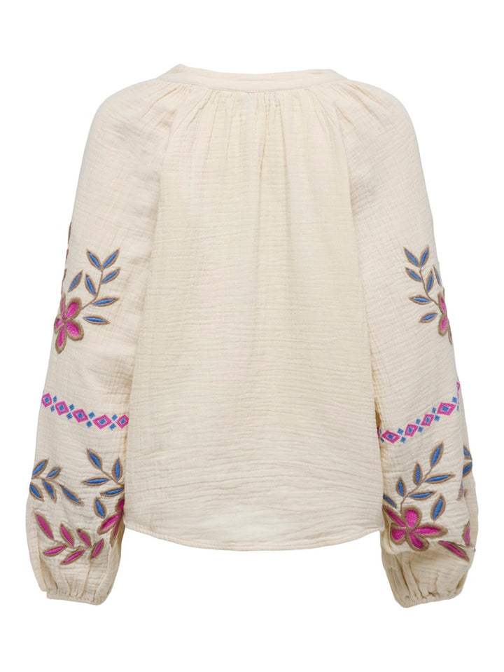 Onlblake Life Ls Emb Shirt Wvn - Beige