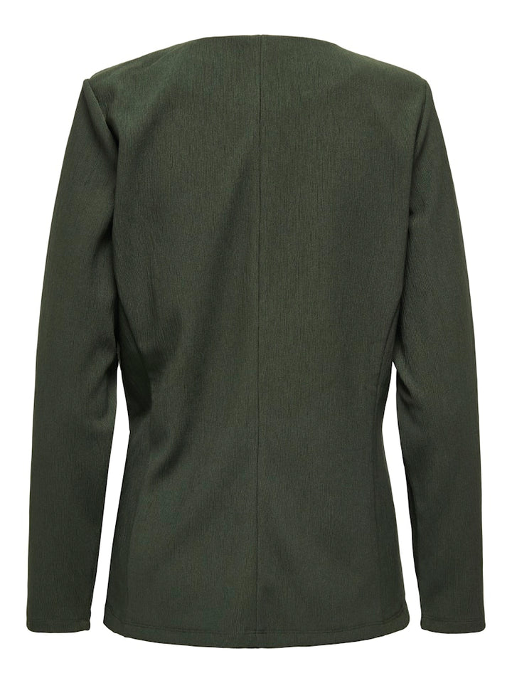 Jdyvilma L/s Wrap Top Jrs - Donkergroen