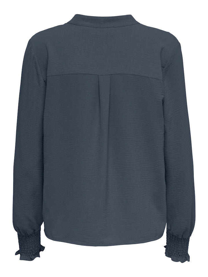 Onlmette V-neck Ls Smock Top Noos Wvn - Rafblauw