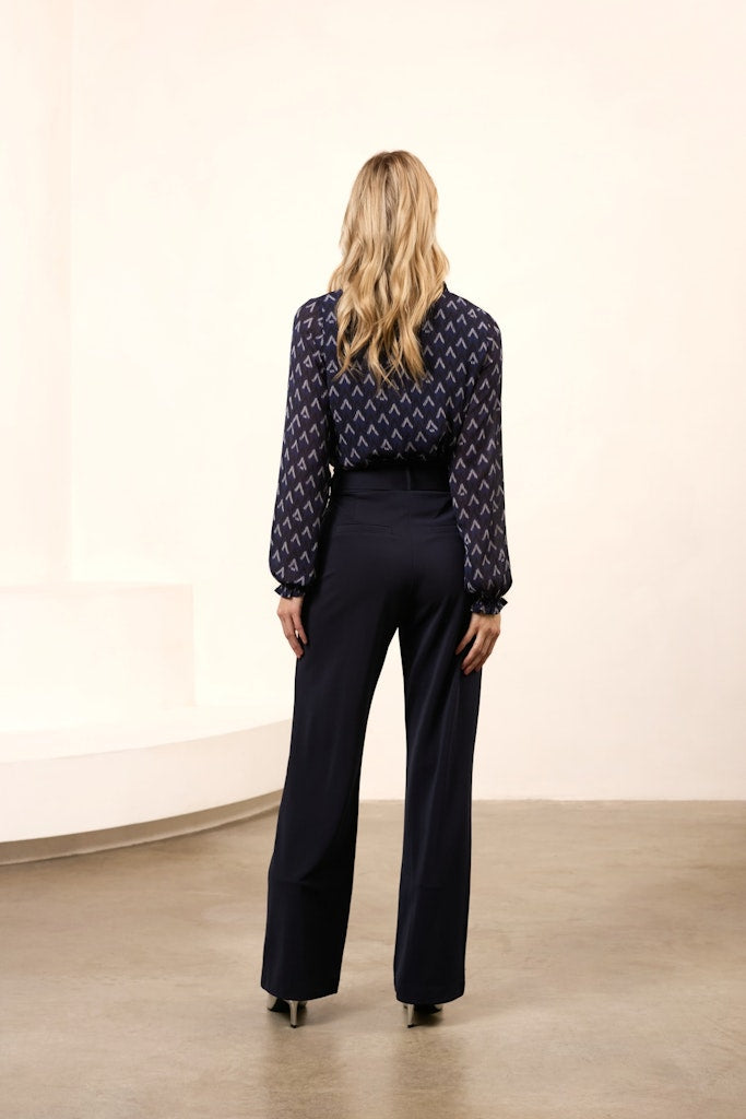 Blouse Eliza - Blauw Dessin