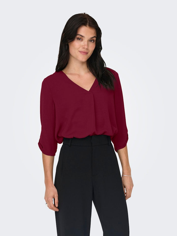 Jdydivya Life 3/4 Top Wvn Noos - Bordeaux