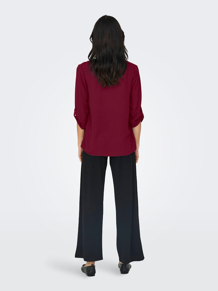 Jdydivya Life 3/4 Top Wvn Noos - Bordeaux