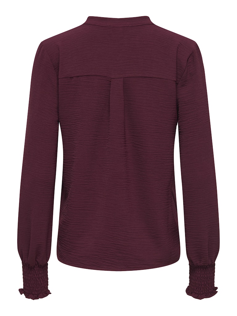 Onlmette V-neck Ls Smock Top Noos Wvn - Bordeaux