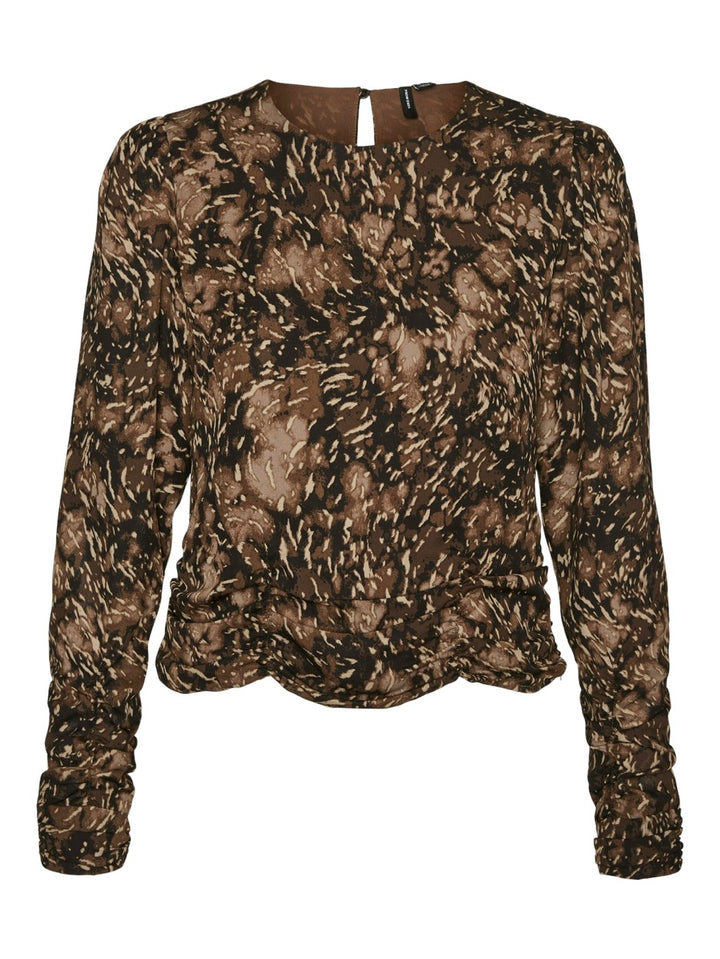 Vmcimmie 7/8 Top Wvn Ga - Bruin Dessin