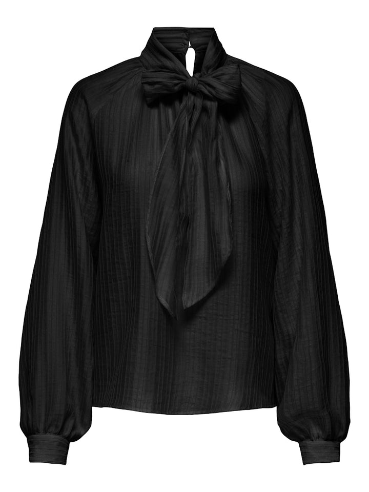 Jdynorma L/s Bow Top Wvn - Zwart