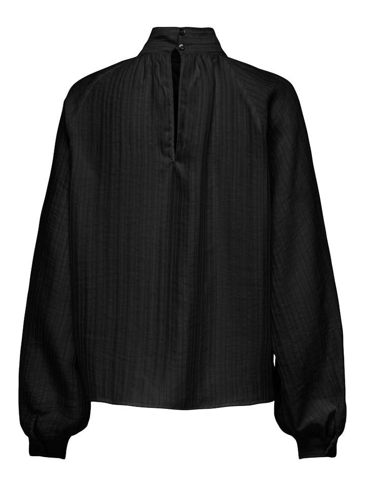 Jdynorma L/s Bow Top Wvn - Zwart