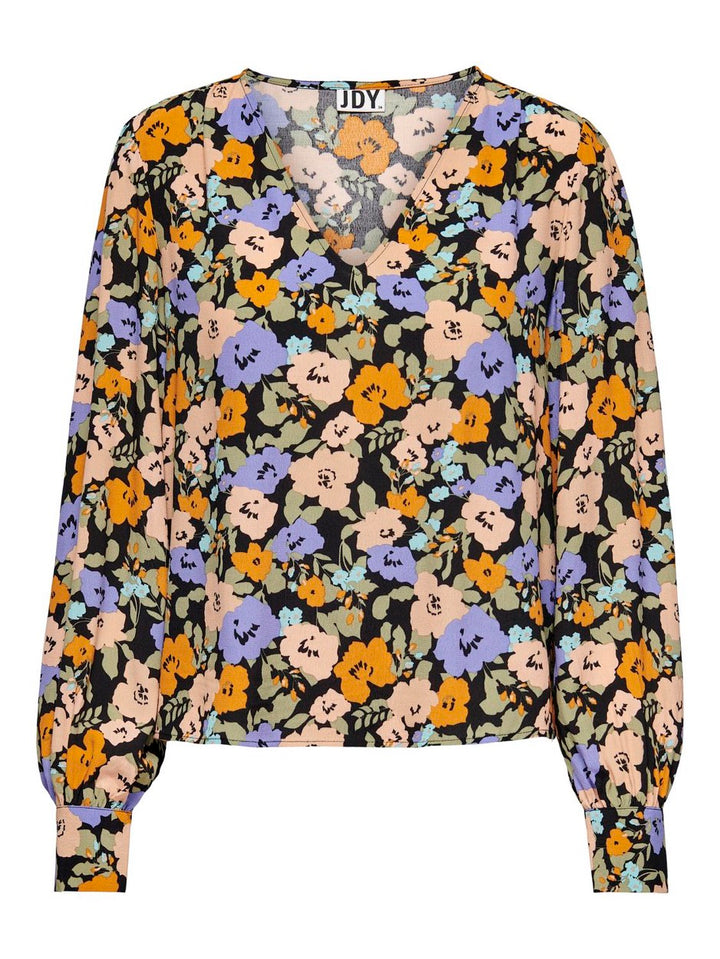 Jdycohen L/s Top Wvn - Zwart Dessin