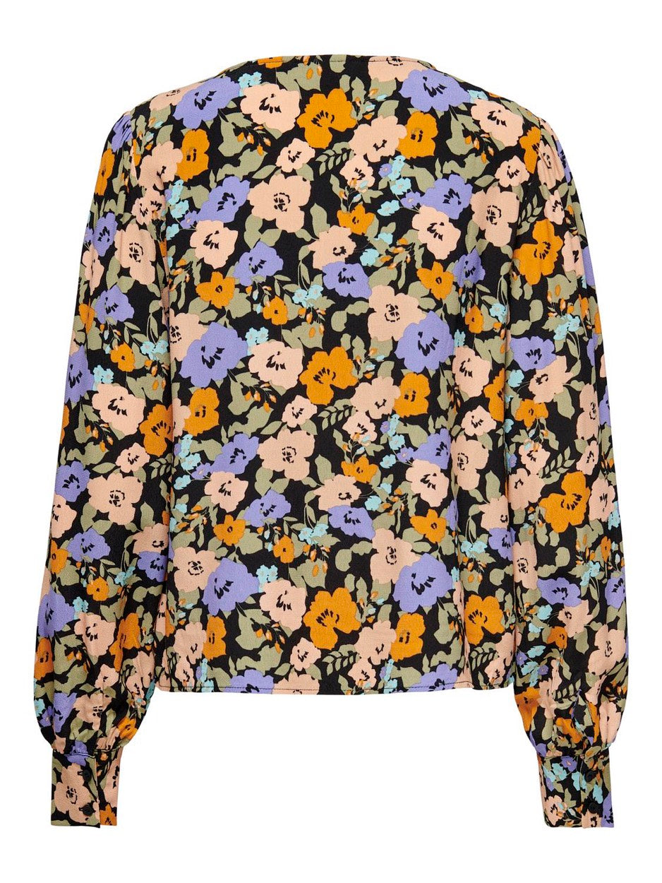 Jdycohen L/s Top Wvn - Zwart Dessin