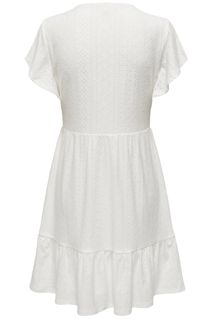 Onlsandra S/s V-neck Dress Jrs - Off-white