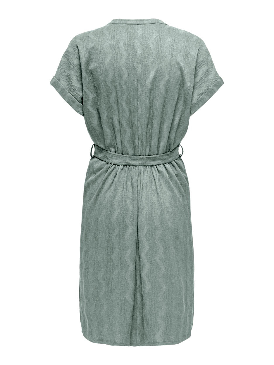 Onldia S/s V-neck Dress Cs Jrs - Olijf