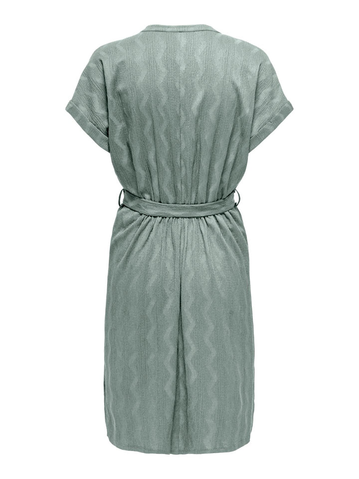 Onldia S/s V-neck Dress Cs Jrs - Olijf
