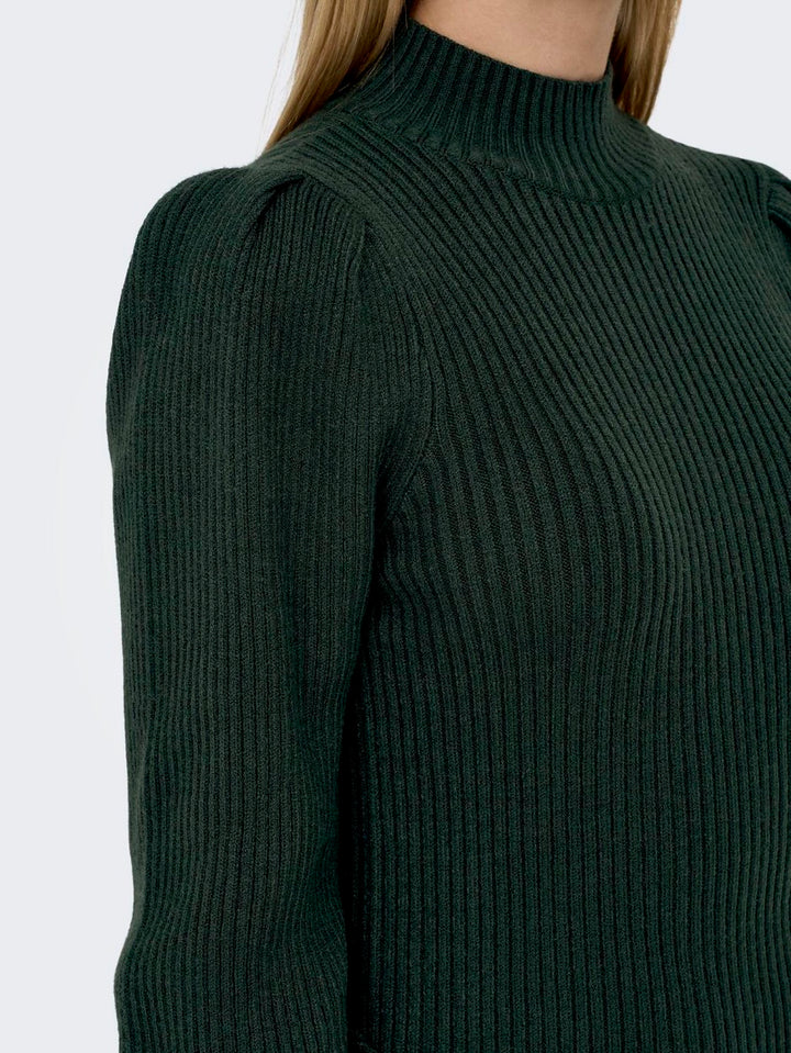 Onlkatia L/s Dress Cc Knt - Donkergroen