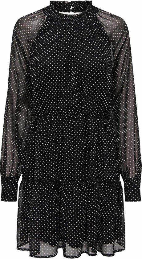 Onlisabella Ls Short Highneck Dress - Groen Dessin