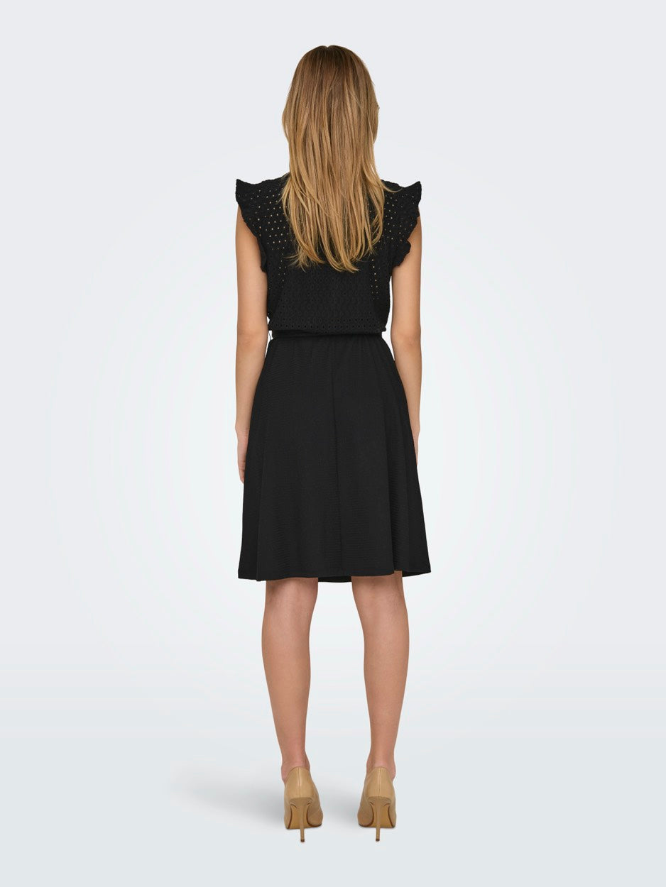 Onlelisa S/l V-neck Dress Cs Jrs - Zwart