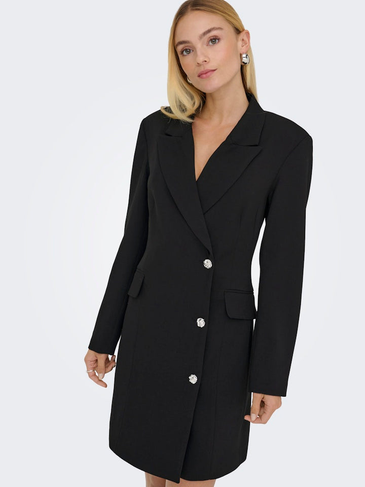 Jdyjanet L/s Blazer Dress Tlr - Zwart