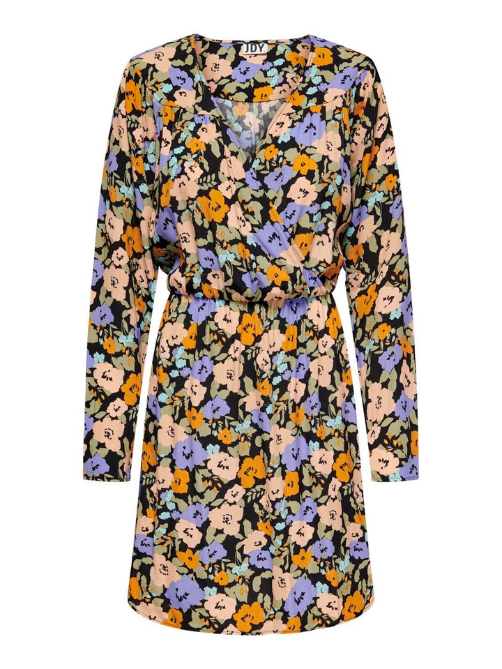 Jdycohen L/s Above Knee Wrap Dress - Zwart Dessin