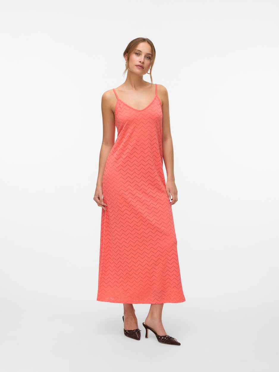 Vmthas Singlet Ankle Dress Jrs Ga V - Koraal Rood