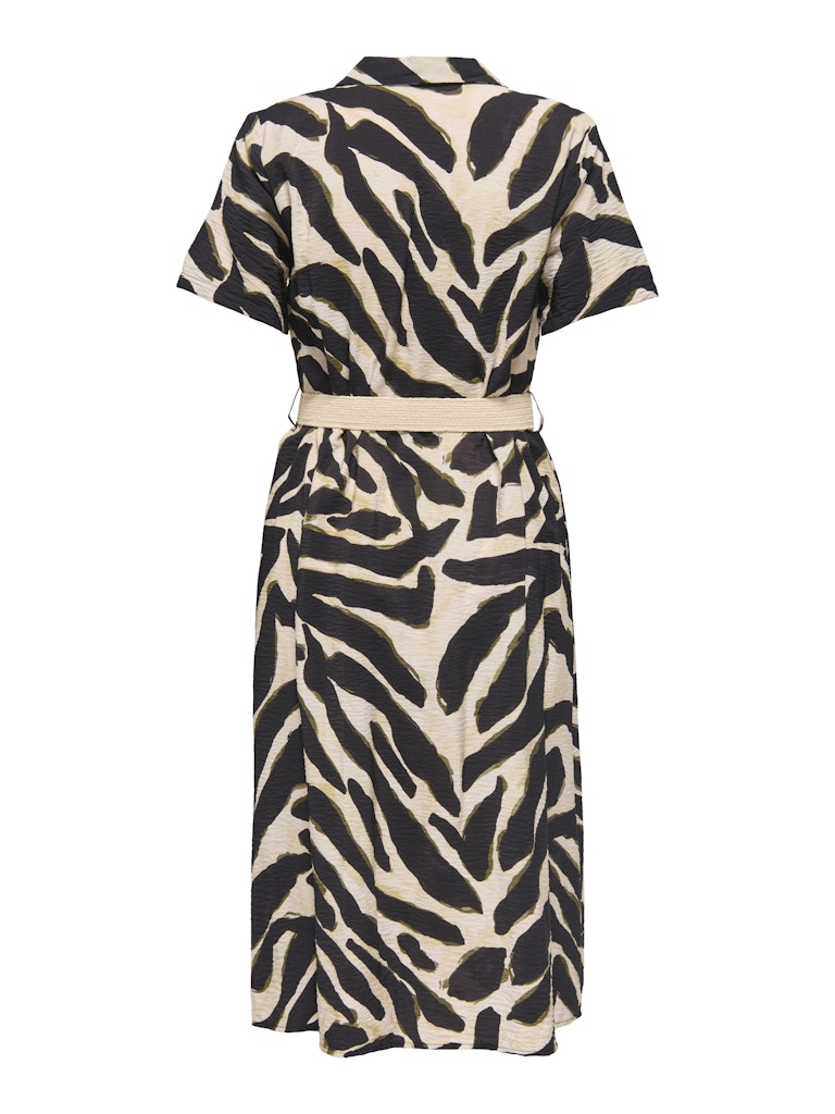 Jdyjasmine S/s Maxi Belt Dress Wvn - Zwart Dessin