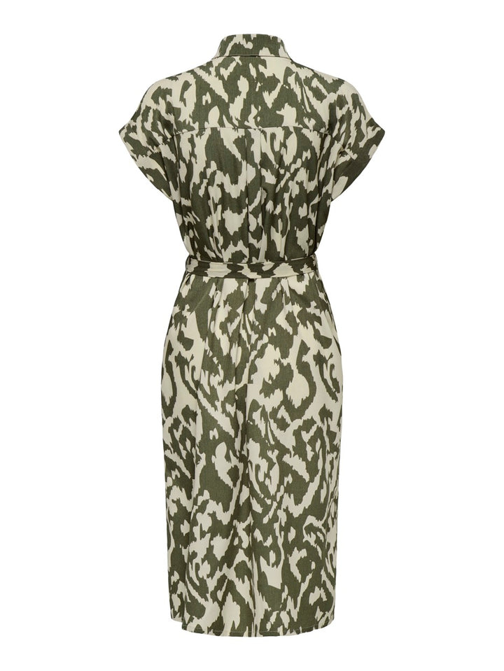 Onlhannover S/s Shirt Dress Noos Wv - Groen Dessin