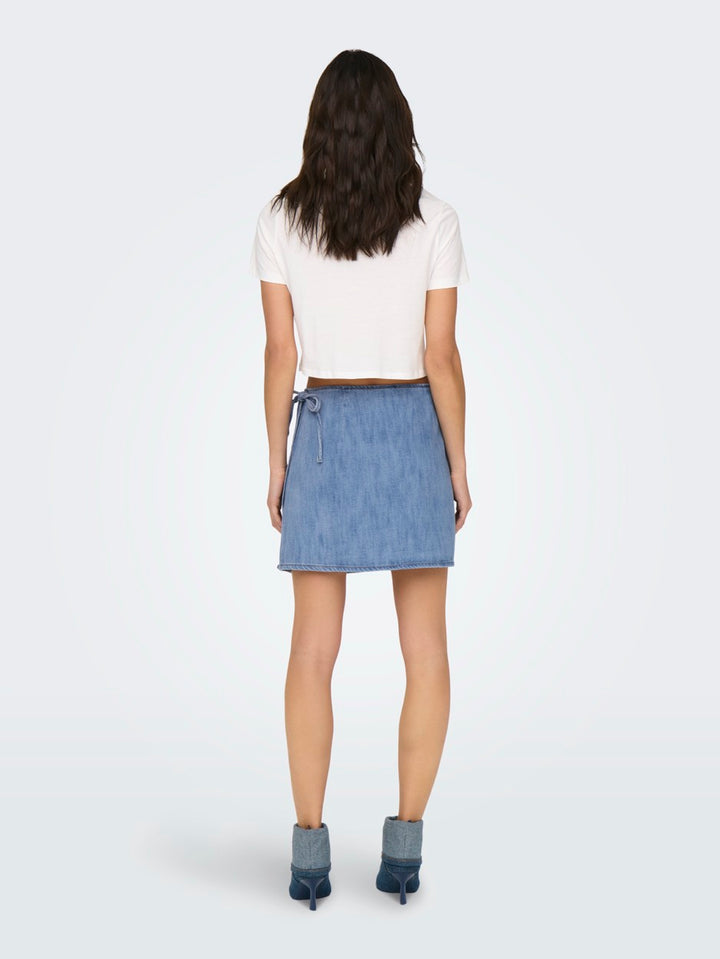 Onlnoelle Wrap Skirt Dnm Yor - Blue Denim