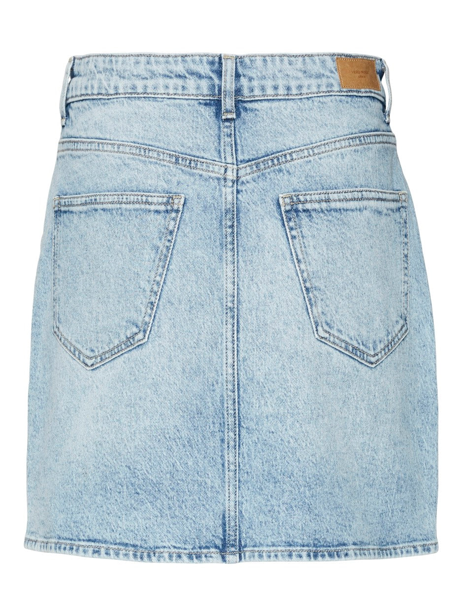 Vmtessa Hr Short Dnm Skirt Mix Ga N - Blue Denim