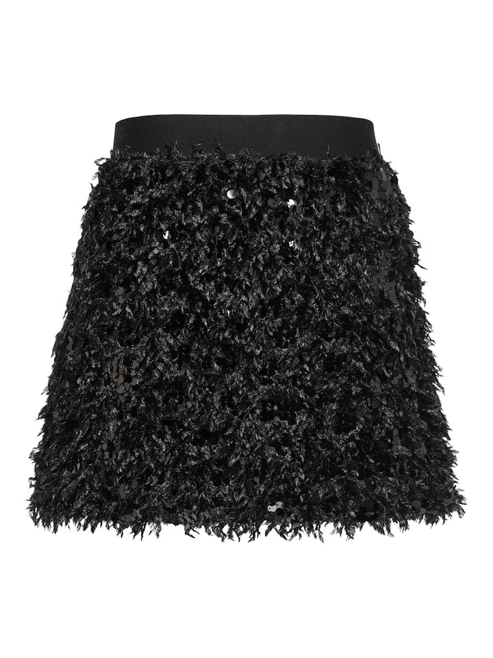 Onlpaola Short Feather Skirt Box Jrs - Zwart