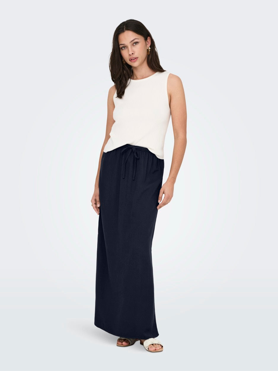 Jdysay Mw Maxi Slit Skirt Wvn Noos - Navy