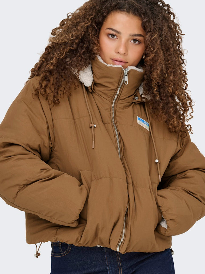 Onlmaria Life Rev Puffer Jacket Cc Otw - Beige