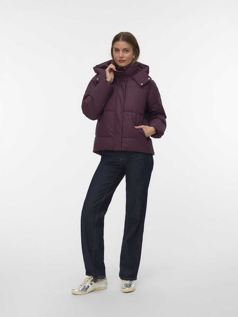 Vmgretakylie Short Coated Jacket Noos - Bordeaux
