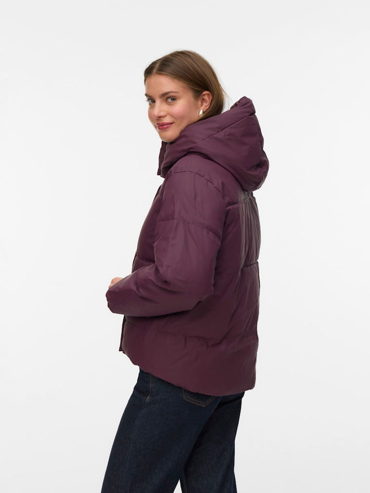Vmgretakylie Short Coated Jacket Noos - Bordeaux