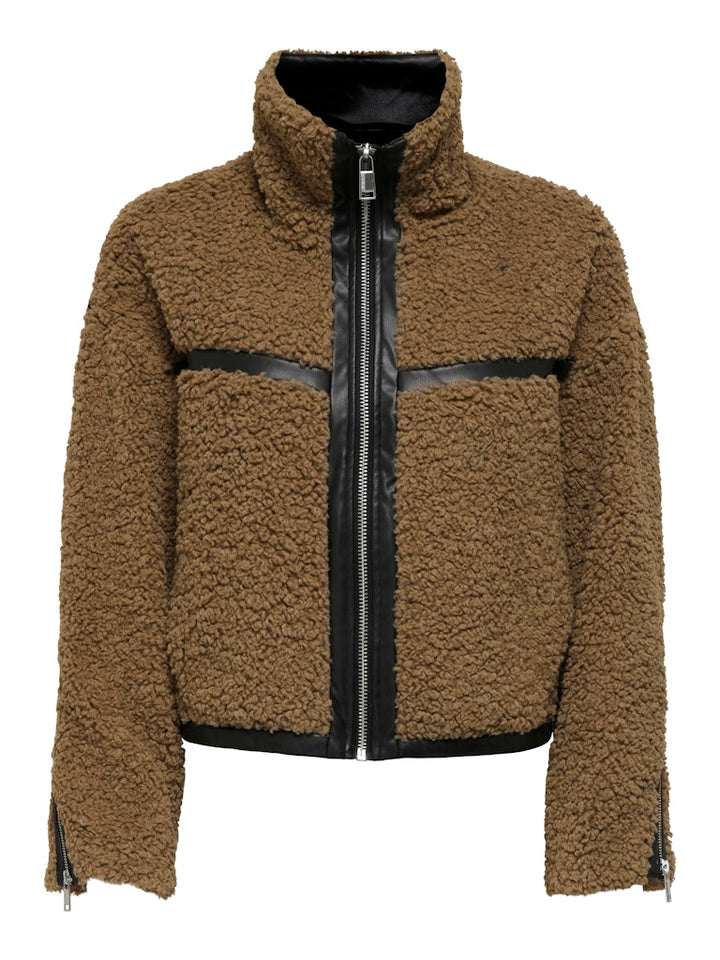 Onlpatti Life Teddy Short Jacket Cc Otw - Bruin
