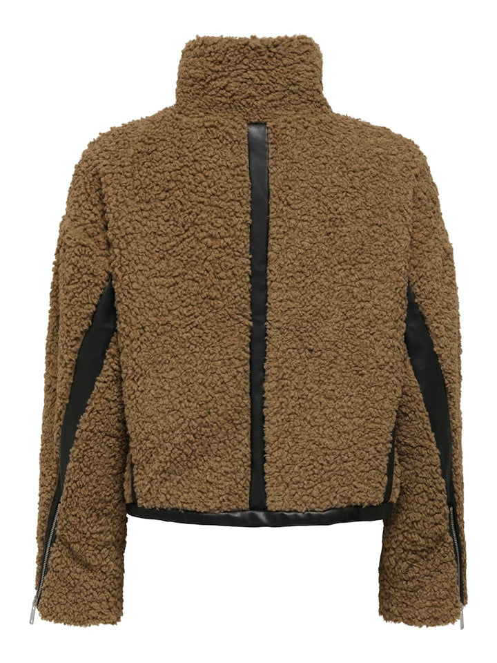 Onlpatti Life Teddy Short Jacket Cc Otw - Bruin