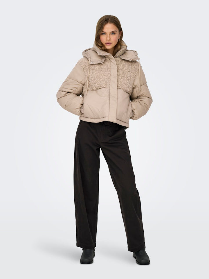 Onlagnes Life Teddy Mix Puffer Cs Otw - Taupe