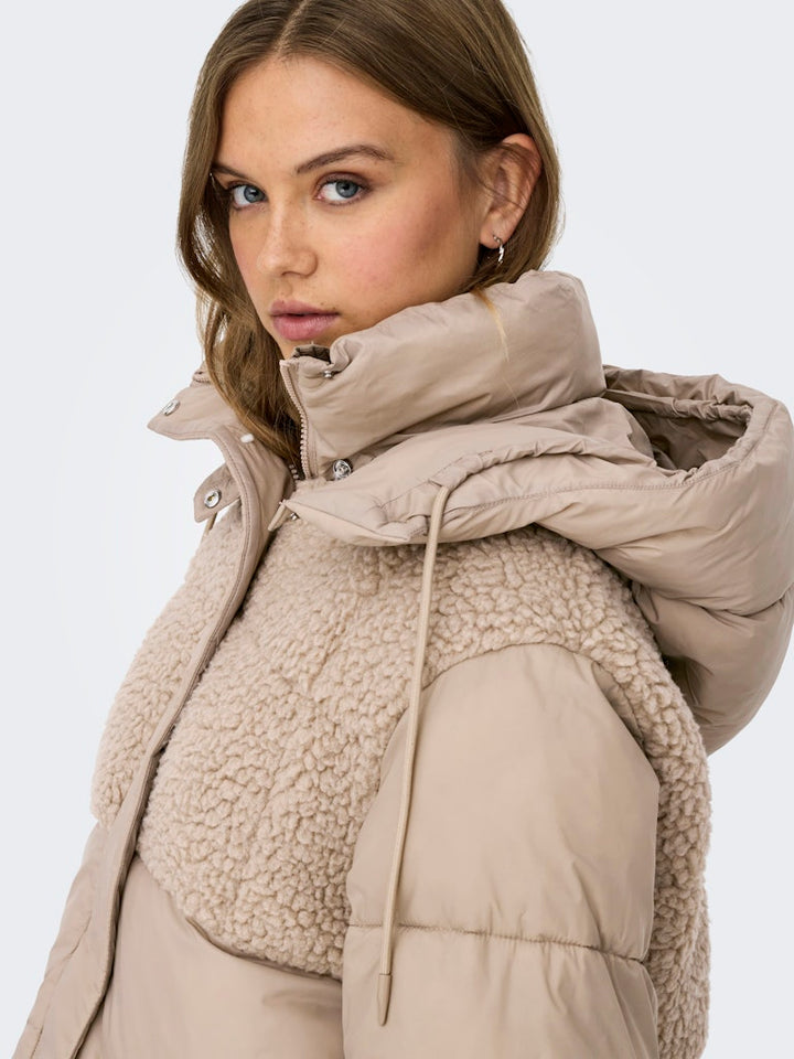 Onlagnes Life Teddy Mix Puffer Cs Otw - Taupe