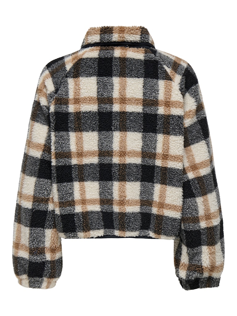 Onlcalista Life Check Teddy Jacket Otw - Bruin Dessin