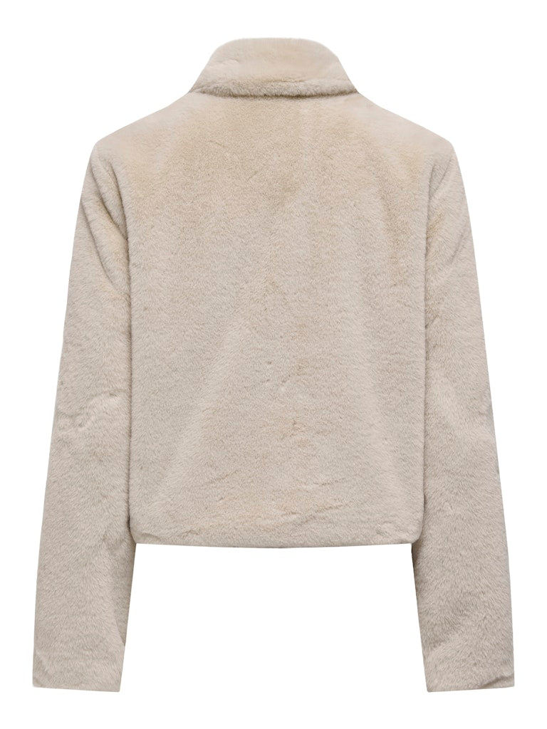Jdymacy Life Faux Fur Jacket Otw Sie - Beige