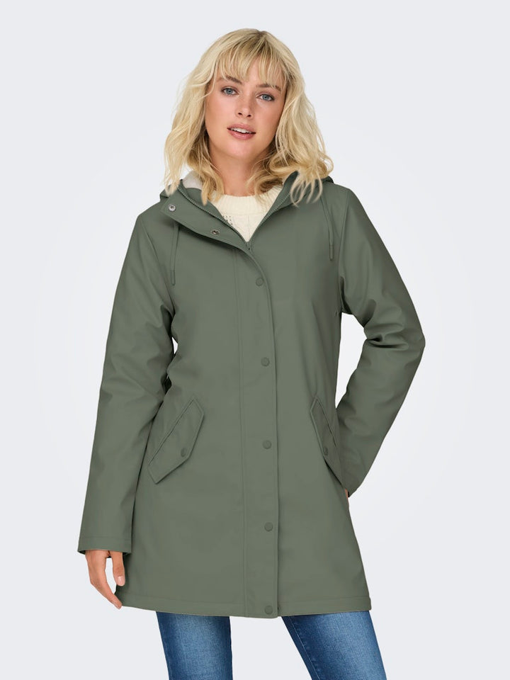 Onlsally Raincoat Otw Noos - Olijf