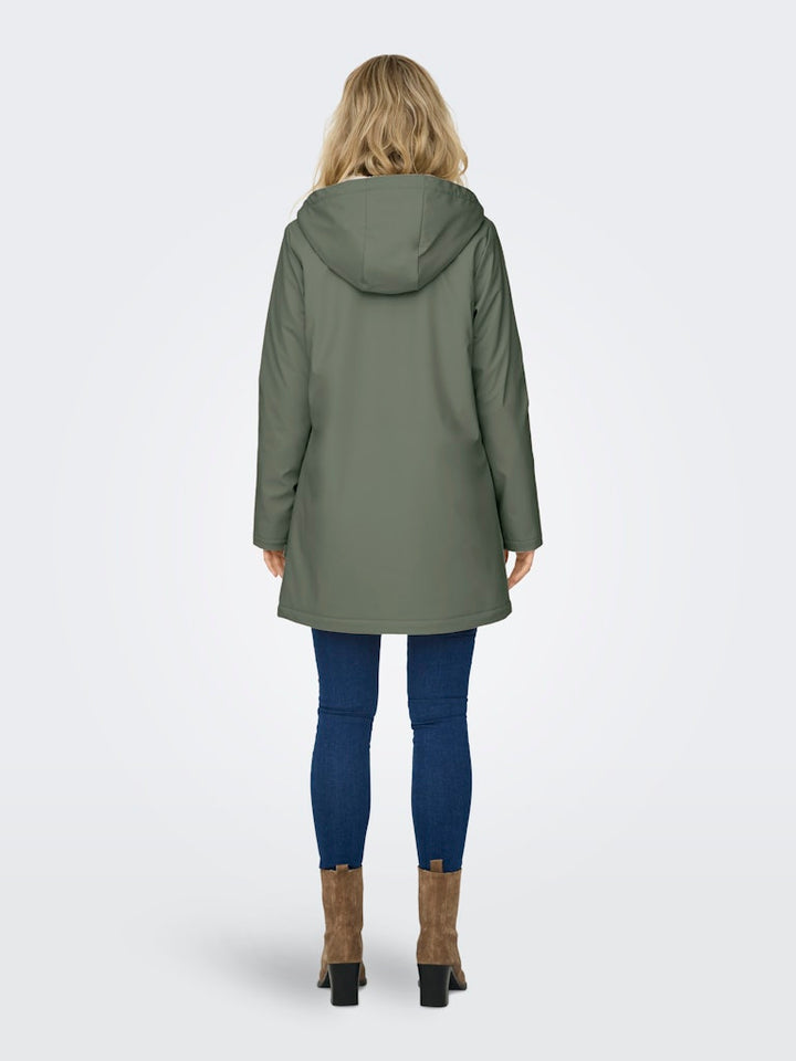 Onlsally Raincoat Otw Noos - Olijf