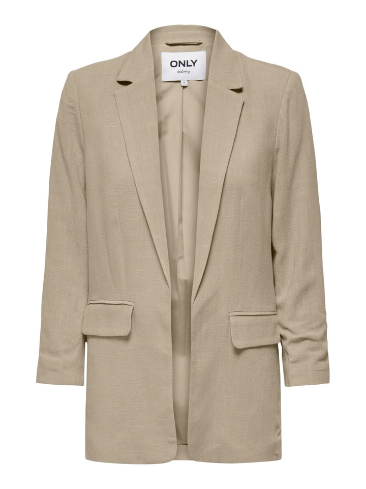 Onlsolvi Life 3/4 Linen Bl Blazer C - Licht Bruin