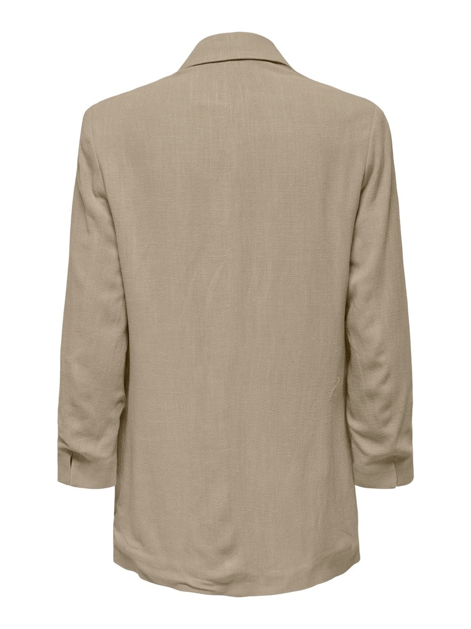 Onlsolvi Life 3/4 Linen Bl Blazer C - Licht Bruin