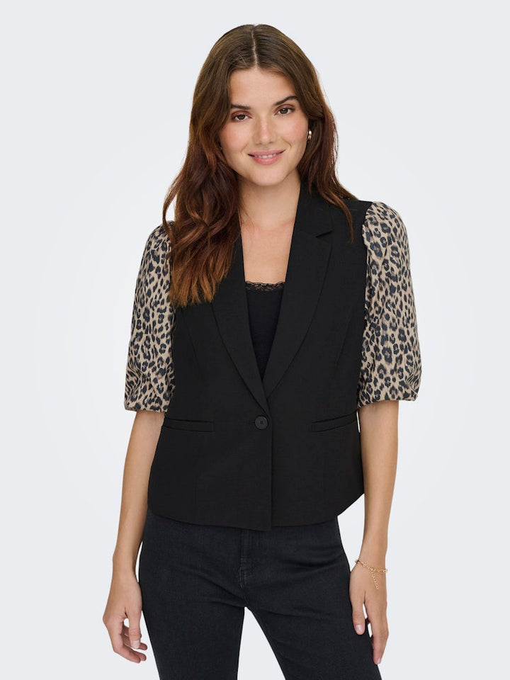 Onlmellie Life S/s Mix Blazer Tlr Cs - Zwart